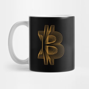 Bitcoin crypto gold modern typography art gift Mug